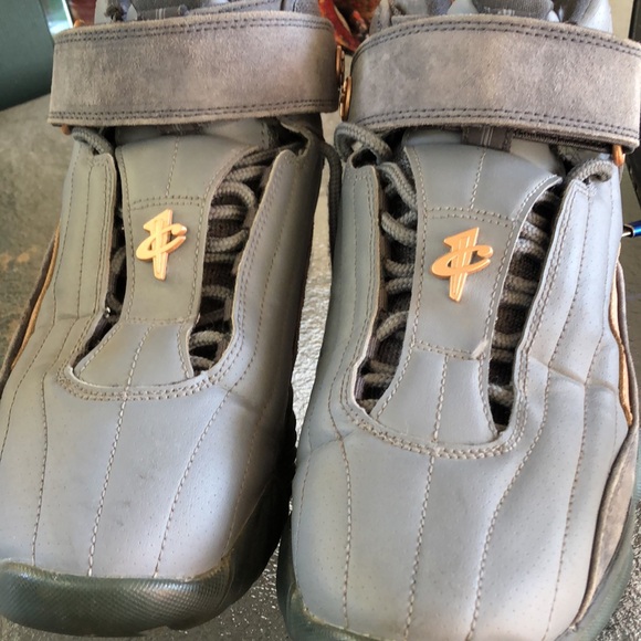 NIKE Air Pennys IV 4 Wolf Grey Metallic Cooper Basketball Sneakers - Picture 2 of 11